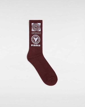 Brown Unisex Vans Faster Crew (1 pair) Socks NZ | VN6735824