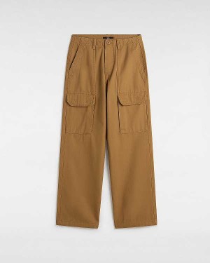 Brown Women Vans Arroyo Wide Leg Cargo Pants NZ | VN2897130