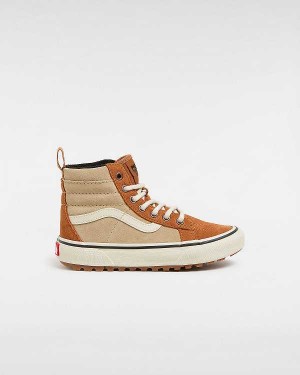 Brown / Orange Kids' Vans MTE Sk8-Hi (4-8 Years) Sneakers NZ | VN0327481