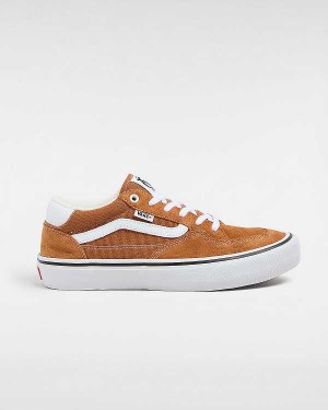 Brown / Orange Men Vans Rowan Skate Shoes NZ | VN2813705