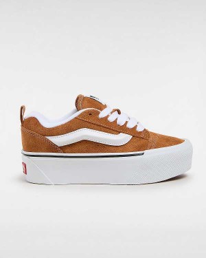 Brown / Orange Women Vans Knu Stack Sneakers NZ | VN0627395