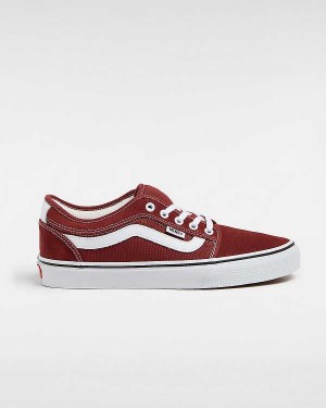 Burgundy Men Vans Chukka Low Sidestripe Skate Shoes NZ | VN8216790