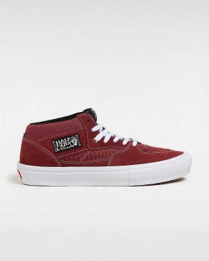 Burgundy Men Vans Half Cab Skate Shoes NZ | VN7280549