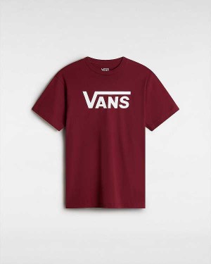 Burgundy Women Vans Classic T Shirts NZ | VN7296031