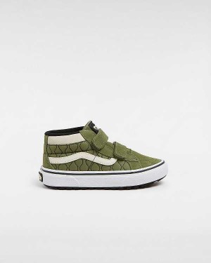 Green Kids' Vans MTE Sk8-Mid Reissue Hook and Loop (4-8 years) Sneakers NZ | VN2843751