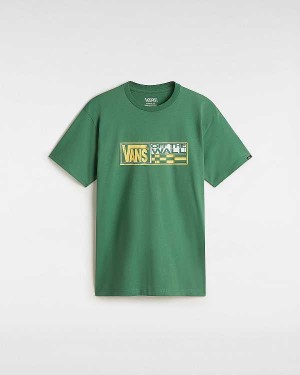 Green Men Vans Hi Stretch T Shirts NZ | VN6253971