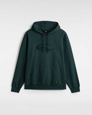 Green Men Vans Oval Loose Hoodie NZ | VN9861450