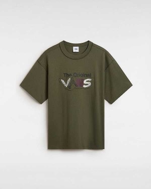 Green Men Vans Premium Clash Short Sleeve T Shirts NZ | VN5728316