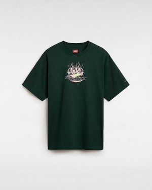 Green Men Vans Skate Global Dominance T Shirts NZ | VN8607451