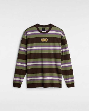 Green Men Vans Wilton Long Sleeve Knit T Shirts NZ | VN9265347