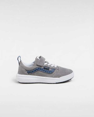 Grey Kids' Vans UltraRange 66 Hook and Loop (4-8 Years) Sneakers NZ | VN2461380