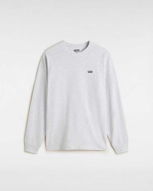 Grey Men Vans Left Chest Embroidered Logo T Shirts NZ | VN4527083