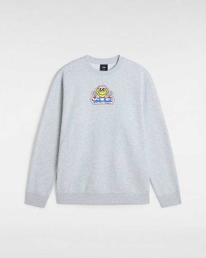 Grey Men Vans Soles Loose Crew Sweatshirt NZ | VN2459310