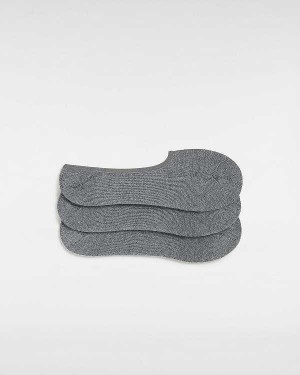 Grey Unisex Vans Classic No Show (3 pairs) Socks NZ | VN3914065