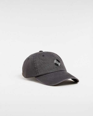 Grey Unisex Vans Vinyl Touch Curved Bill Hats NZ | VN6287041