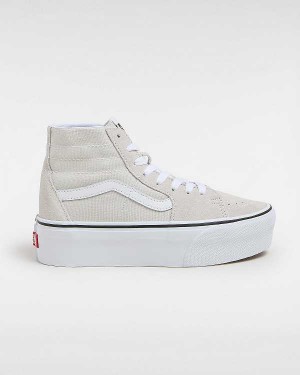 Grey Women Vans Sk8-Hi Tapered Platform Shoes NZ | VN5732416