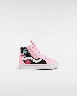 Multicolor Kids' Vans Sk8-Hi Reissue Side Zip Glitter (1-4 Years) Sneakers NZ | VN6089351