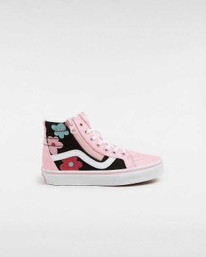 Multicolor Kids' Vans Sk8-Hi Reissue Side Zip Glitter (4-8 years) Sneakers NZ | VN4056183