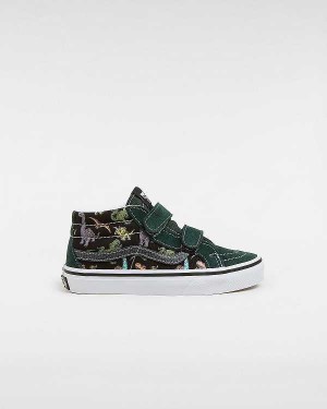 Multicolor Kids' Vans Sk8-Mid Reissue Hook and Loop Glow (4-8 Years) Sneakers NZ | VN8794316