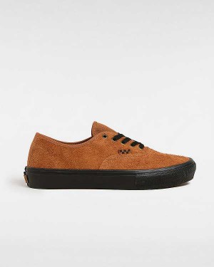 Orange Men Vans Authentic Hairy Suede Skate Shoes NZ | VN1987254