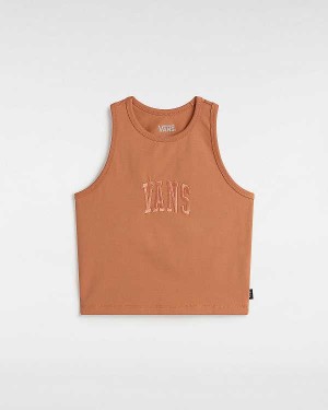 Orange Women Vans Varsity Racer Tank Top NZ | VN1295430