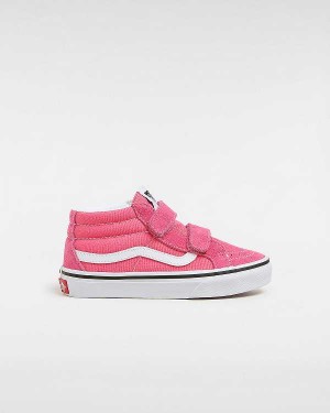 Pink Kids' Vans Sk8-Mid Reissue Hook and Loop (4-8 years) Sneakers NZ | VN6732804