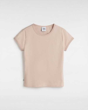 Pink Women Vans Premium Short Sleeve Baby T Shirts NZ | VN3290674