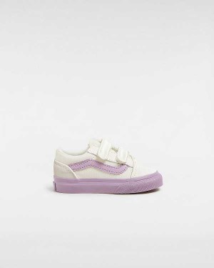 Purple Kids' Vans Old Skool Hook And Loop (1-4 Years) Sneakers NZ | VN3907614