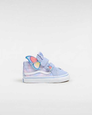 Purple Kids' Vans Sk8-Mid Reissue Hook and Loop (1-4 Years) Sneakers NZ | VN9168203