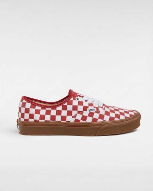 Red Men Vans Authentic Sneakers NZ | VN5902814