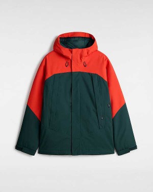 Red / Green Men Vans MTE Hellbound Snowboard Jacket NZ | VN6419027