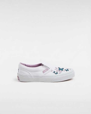 White Kids' Vans Classic (4-8 Years) Slip On Shoes NZ | VN2749308