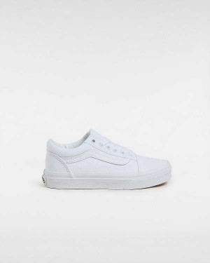 White Kids' Vans Old Skool (4-8 Years) Sneakers NZ | VN8579134