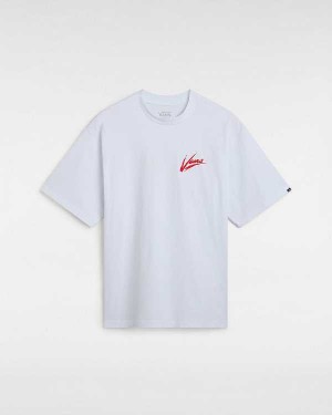 White Men Vans Dettori Loose Fit T Shirts NZ | VN6740591