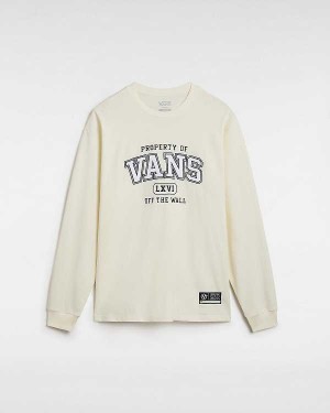 White Men Vans Property Of Long Sleeve T Shirts NZ | VN2756908