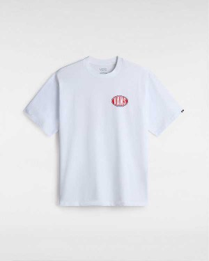 White Men Vans Spray On T Shirts NZ | VN1298304