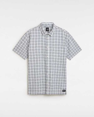 White Men Vans Wilshire Mini Plaid Shirts NZ | VN1087634