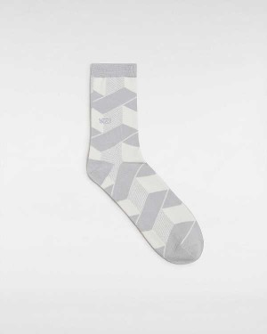 White Unisex Vans Authentic Crew (1 Pair) Socks NZ | VN8026457