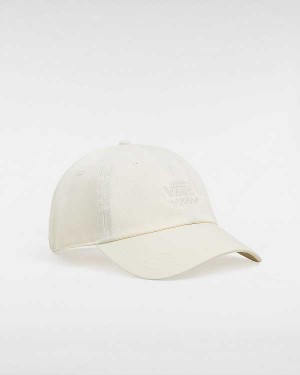 White Unisex Vans Court Side Curved Bill Jockey Hats NZ | VN8361925