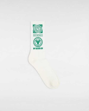 White Unisex Vans Faster Crew (1 pair) Socks NZ | VN8395714