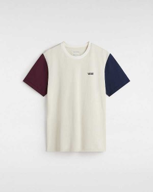 White Women Vans Colorblock Boyfriend Fit T Shirts NZ | VN1236879