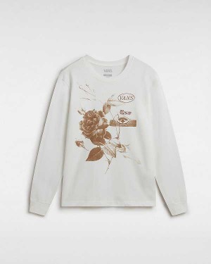 White Women Vans Damask Long Sleeve T Shirts NZ | VN7524168