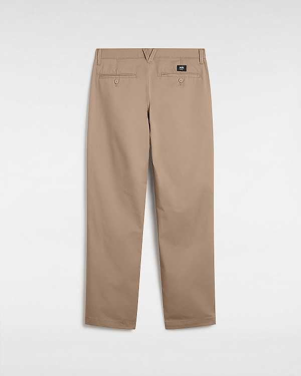 Beige Men Vans Authentic Chino Relaxed Pants NZ | VN5876019