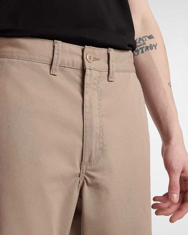 Beige Men Vans Authentic Chino Relaxed Pants NZ | VN5876019