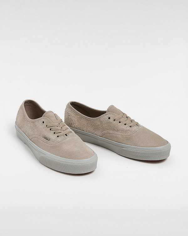 Beige Men Vans Authentic Suede Mix Sneakers NZ | VN4259178