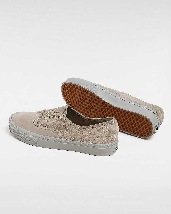 Beige Men Vans Authentic Suede Mix Sneakers NZ | VN4259178