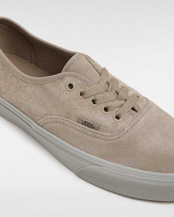 Beige Men Vans Authentic Suede Mix Sneakers NZ | VN4259178