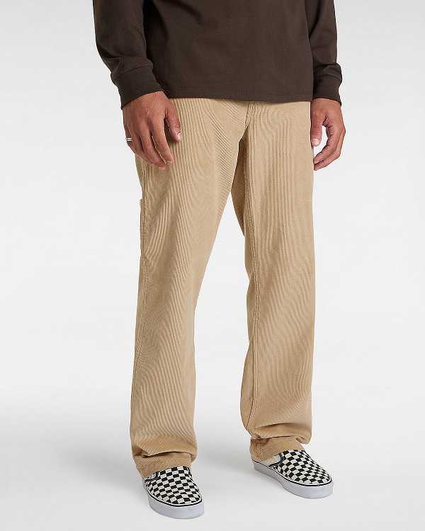 Beige Men Vans Drill Chore Carpenter Relaxed Pants NZ | VN6312045