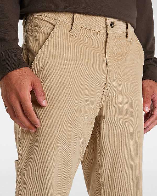 Beige Men Vans Drill Chore Carpenter Relaxed Pants NZ | VN6312045