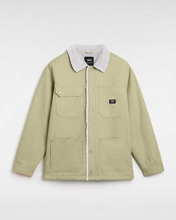 Beige Men Vans Drill Chore Coat Jacket NZ | VN0617548